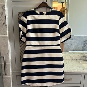 TopShop Navy and White Striped Dress